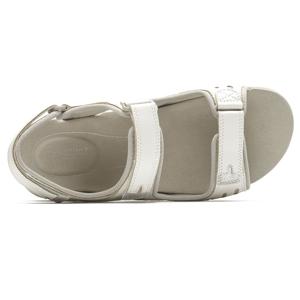 Rockport Womens Sandals White - Eileen Comfort - UK 349-PQIYCW